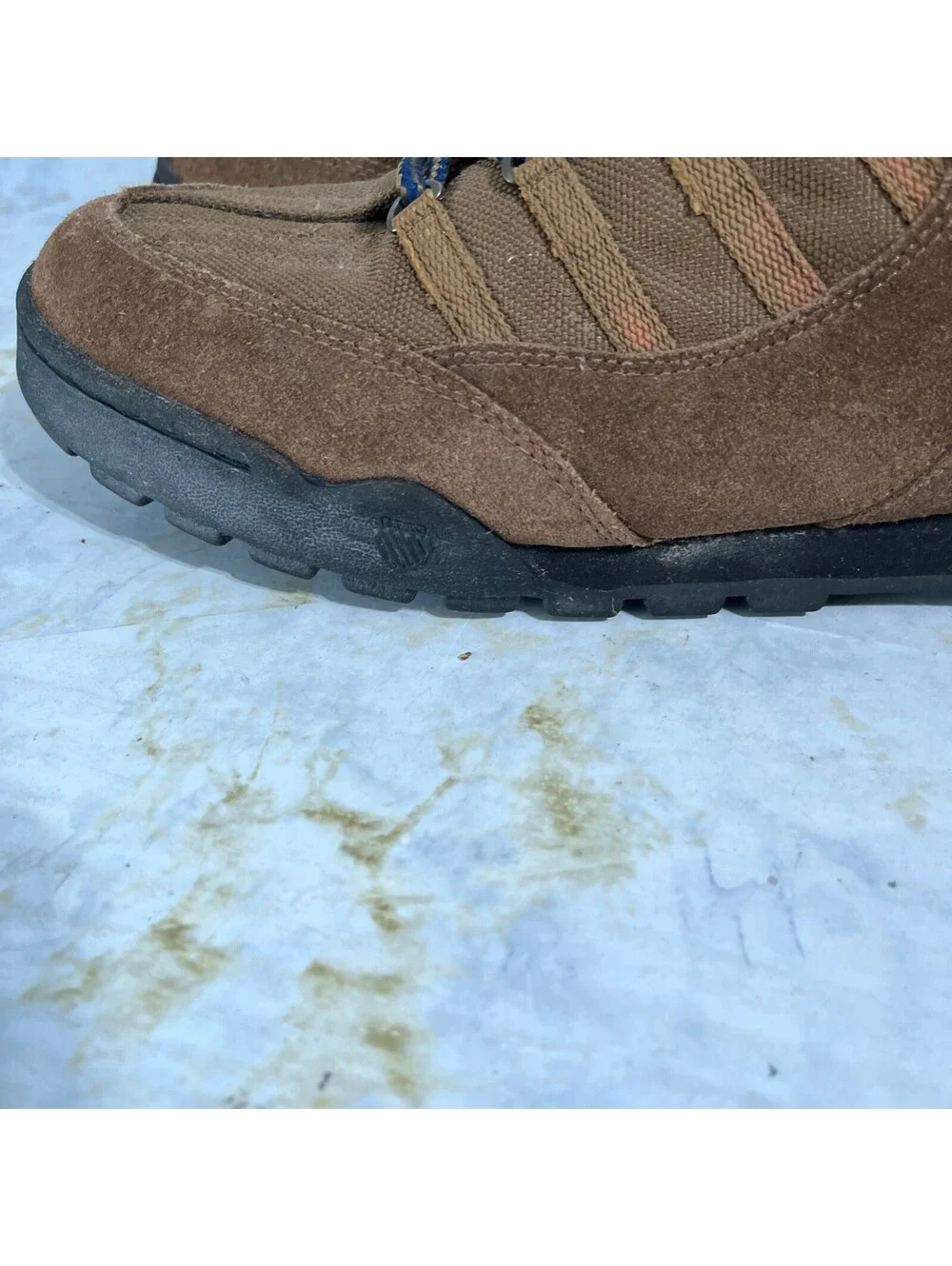 VTG K-Swiss Hiker Men's Size 10.5 Shoes Brown Blue Suede Comfort Outdoor Boots